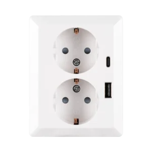 ACT Stekkerdoos Kubus Met 3 Type E Stopcontacten, 30W Power Delivery Usb C A Poorten Kabellengte 1 5m