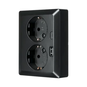 Inbouw bureau stopcontact met USB Bachmann Power Frame 2 x230V 2x USB charge