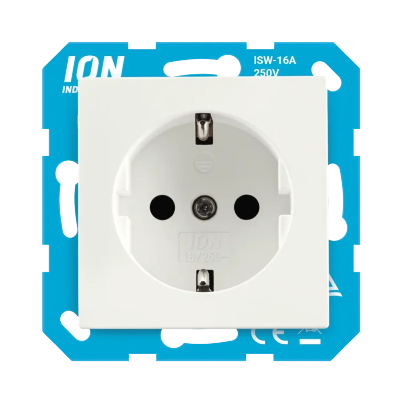 Wandcontactdoos RA met Aanraakbeveiliging V1/J1 Mat Alpin Wit