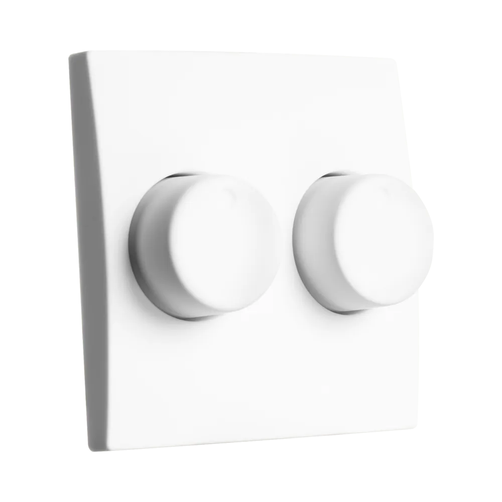 Centraalplaat Dimmerknop Duo E1 Alpin Wit