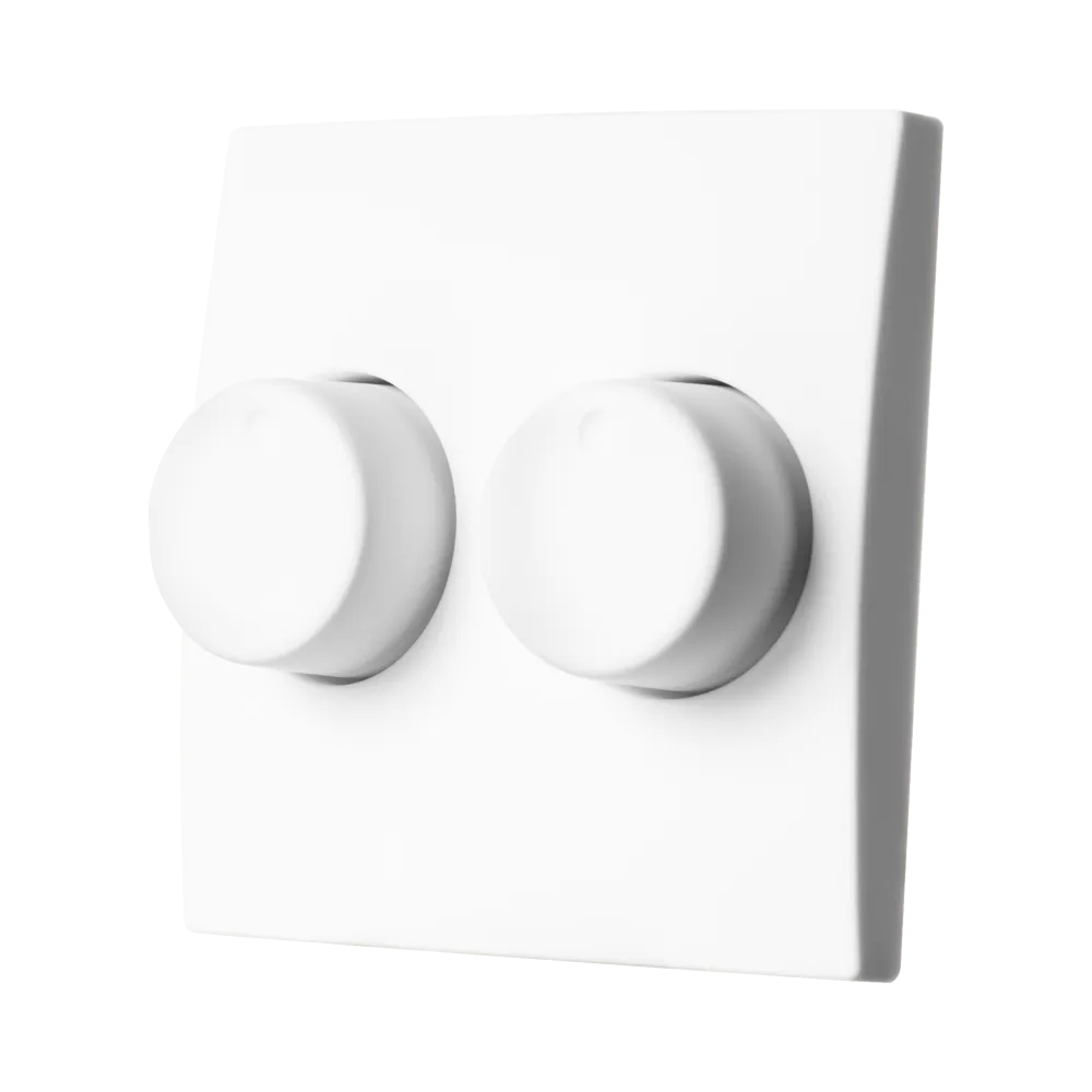 Centraalplaat Dimmerknop Duo E1 Alpin Wit