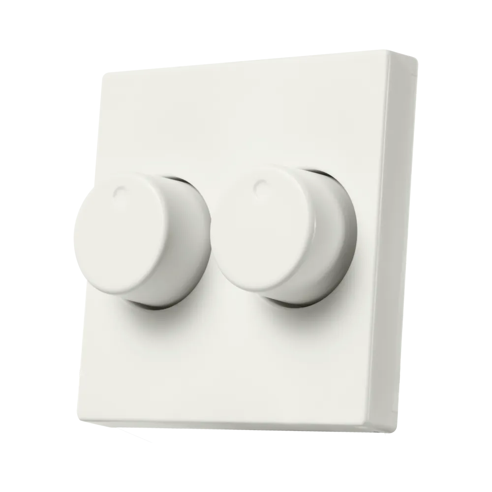 Centraalplaat Dimmerknop Duo V1/J1 Mat Alpin Wit