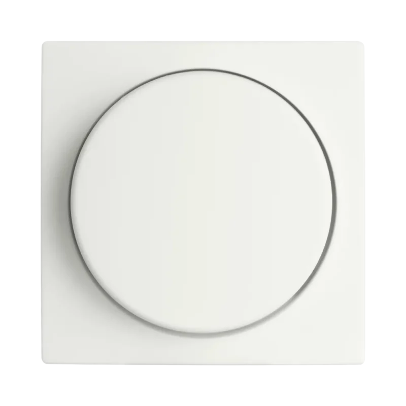 Centraalplaat Dimmerknop Enkelvoudig V1/J1 Mat Alpin Wit