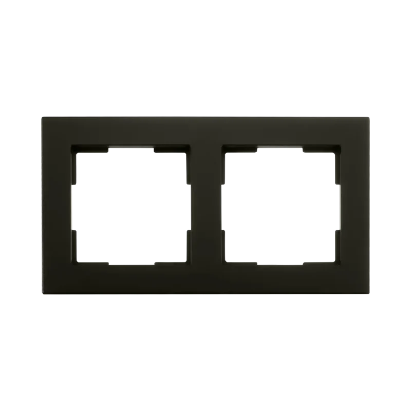 Afdekraam 2-voudig V1 Mat Zwart